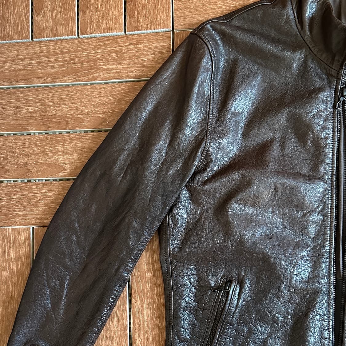 Nano universe goat skin leather jacket 상품이미지4