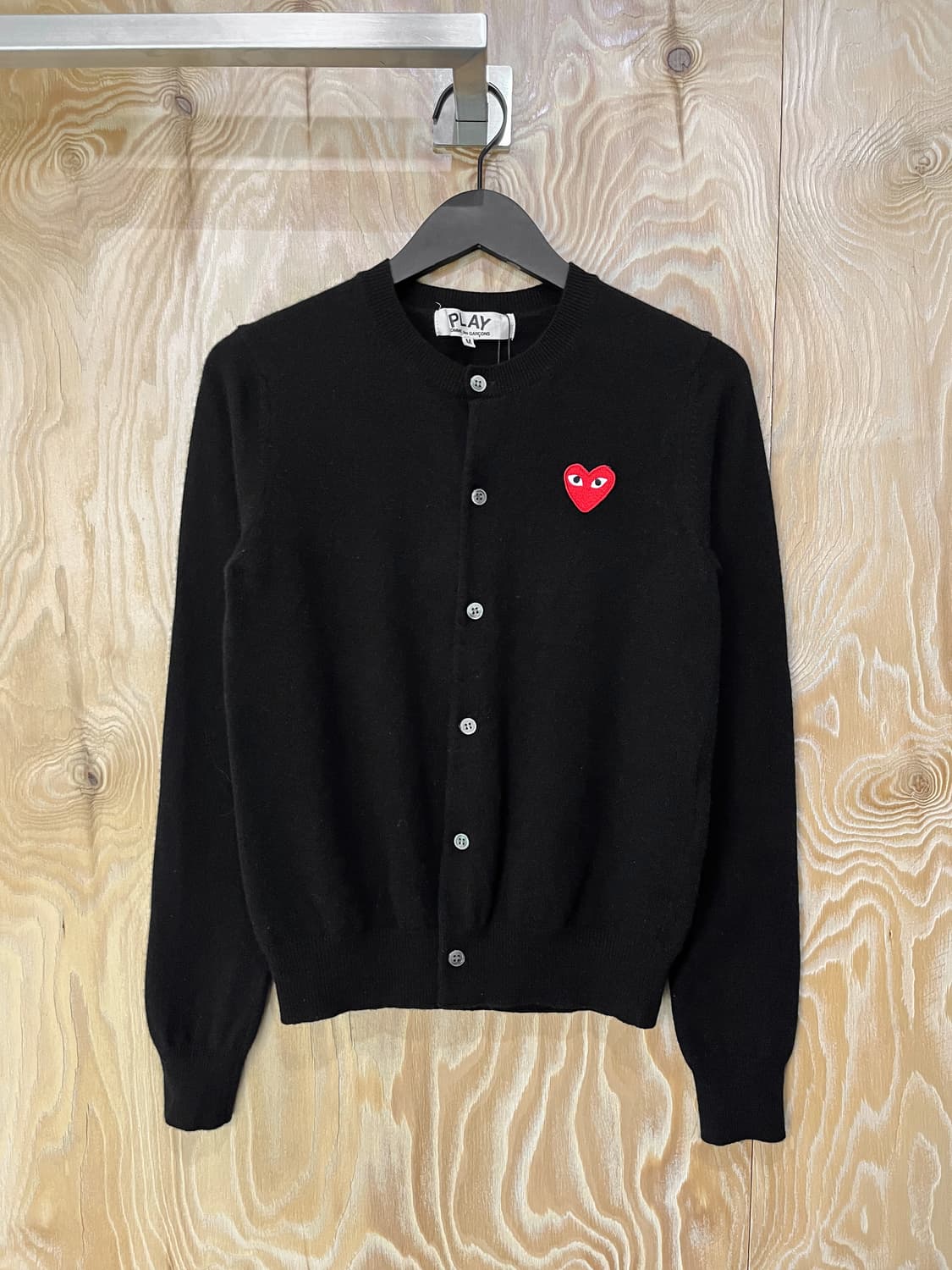 꼼데가르송 레드 하트 울 가디건 상품이미지1