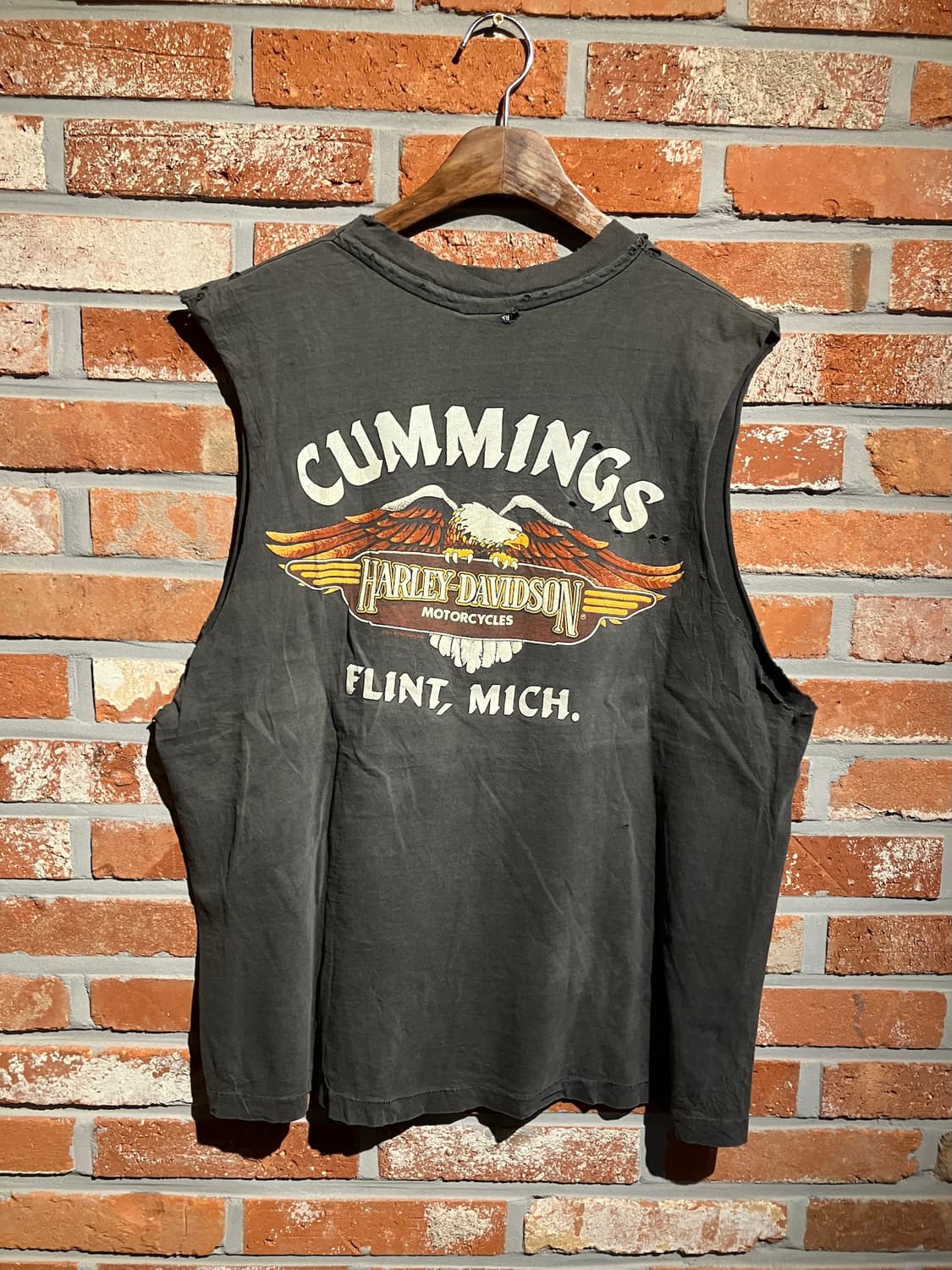 90s USA 빈티지 할리데이비슨 슬리브리스 나시 상품이미지6