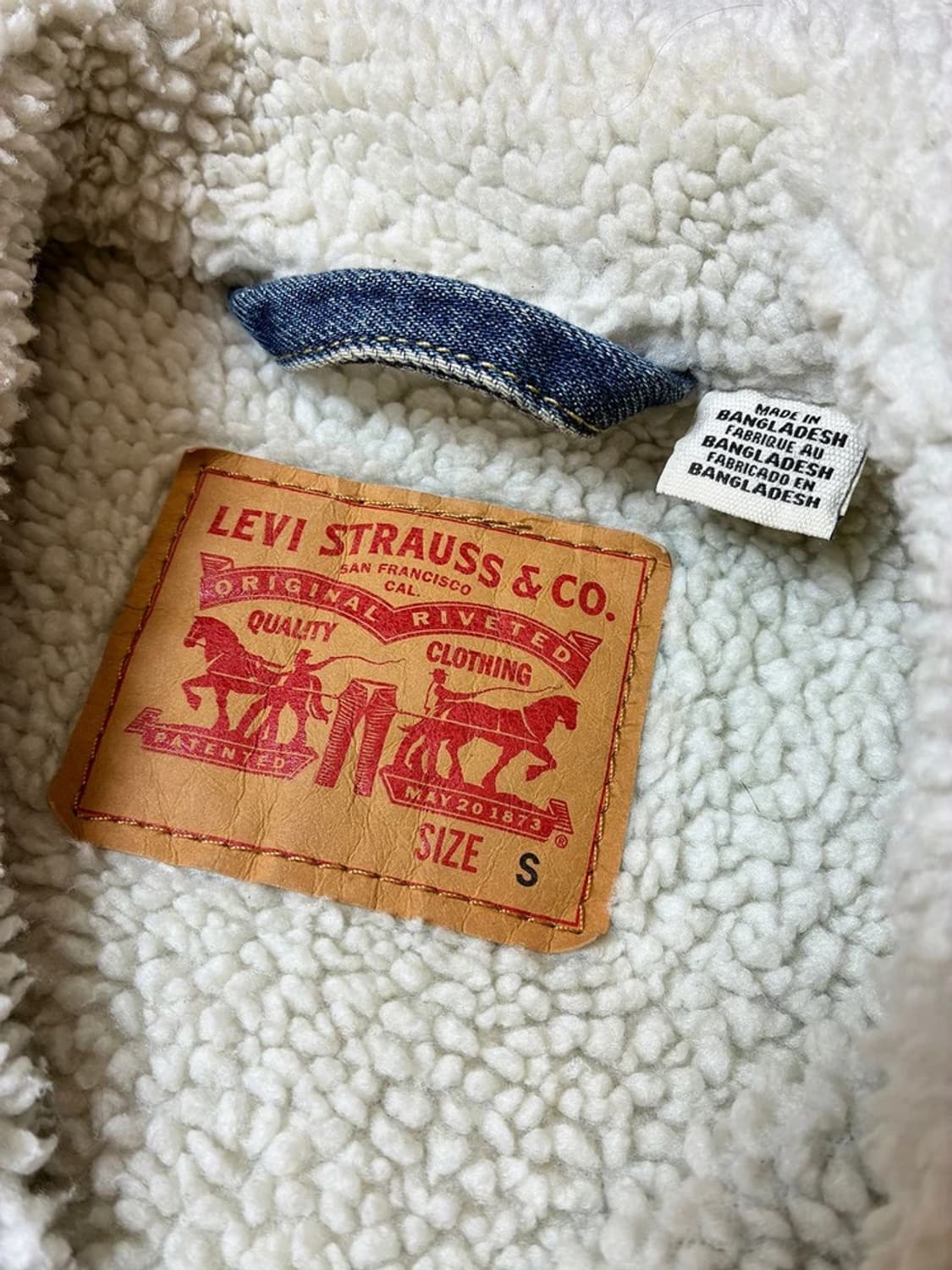 리바이스 00's 양털 워시드 데님 트러커 자켓 PN7832 상품이미지10