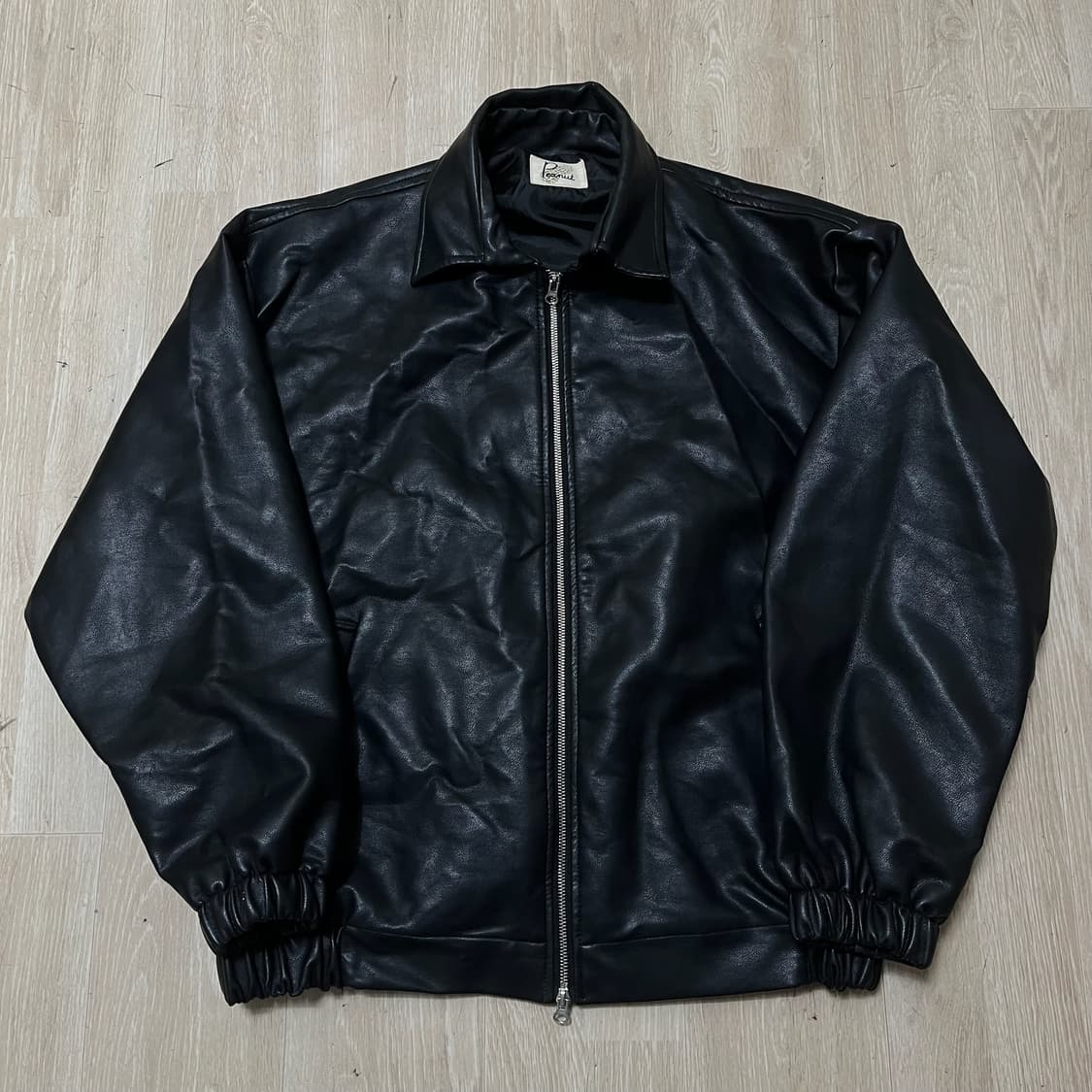 피넛 남성 싱글 라이더 봄버 가죽자켓 L/100  상품이미지1