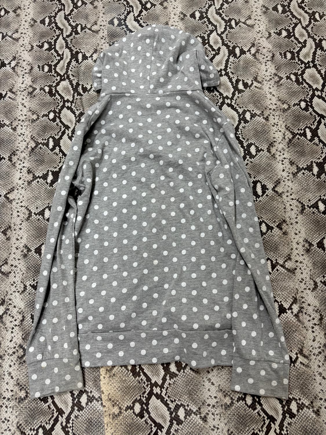 “Vintage” Dot Pattern Kitsch Print Hoode 상품이미지5