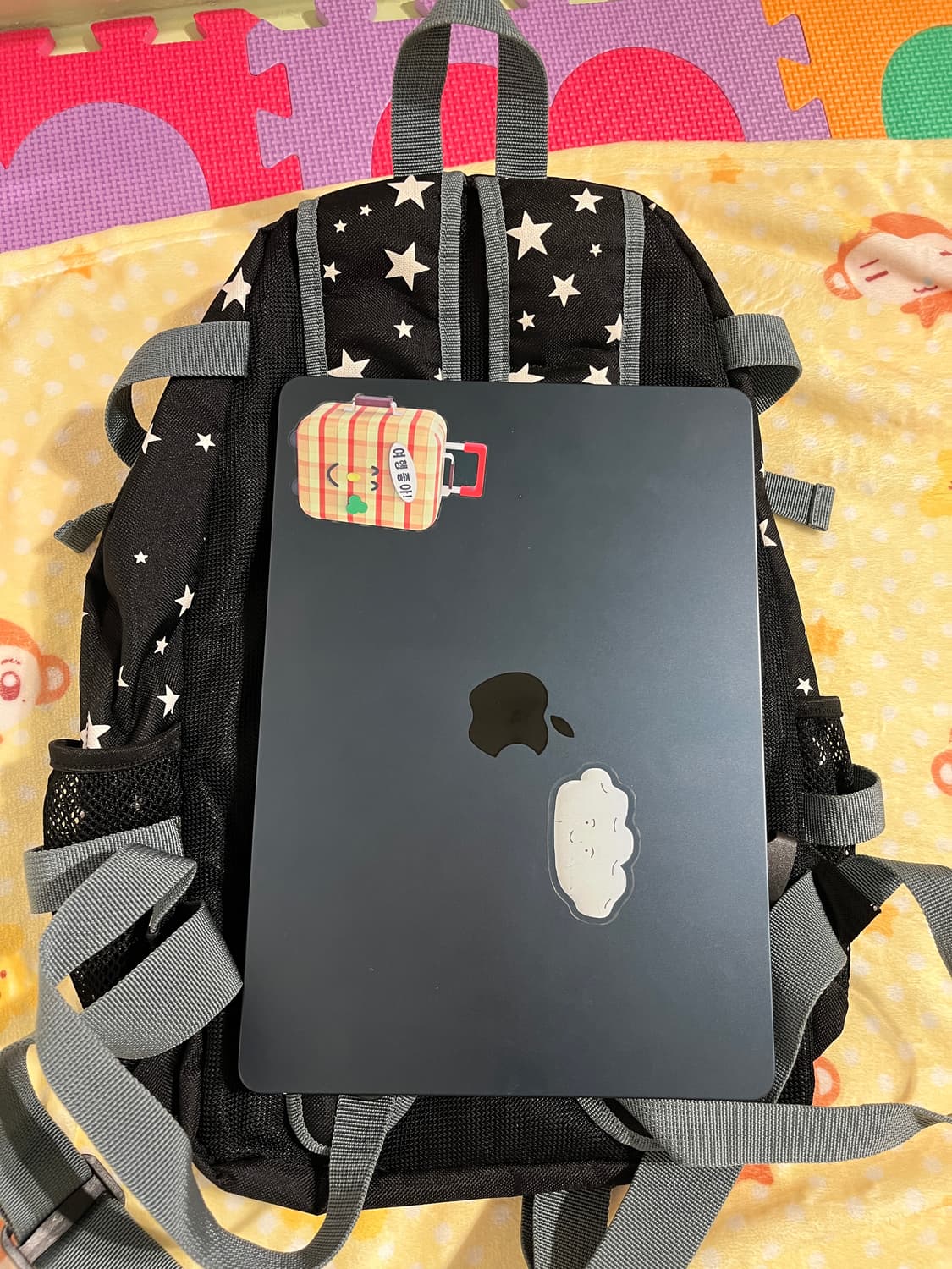 블랙 별무늬 백팩 ⭐️ 상품이미지3