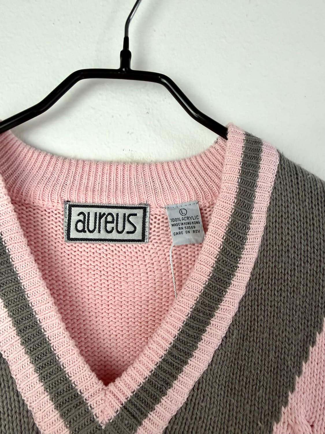 90s 빈티지 핑크 아크릴 니트 상품이미지4