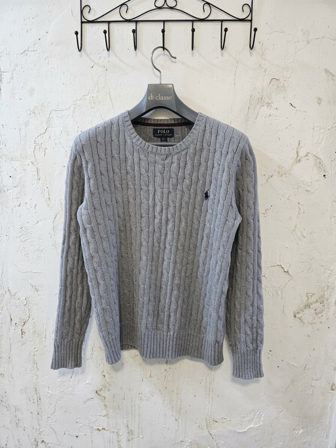 폴로 랄프로렌 꽈배기 회색 니트 66/77 상품이미지1