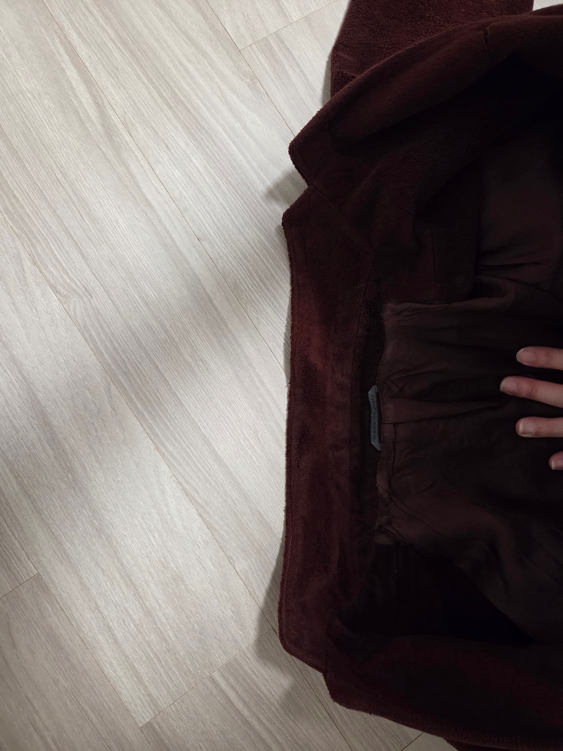 존바바토스 와인색 코튼 체스터 코트 상품이미지5