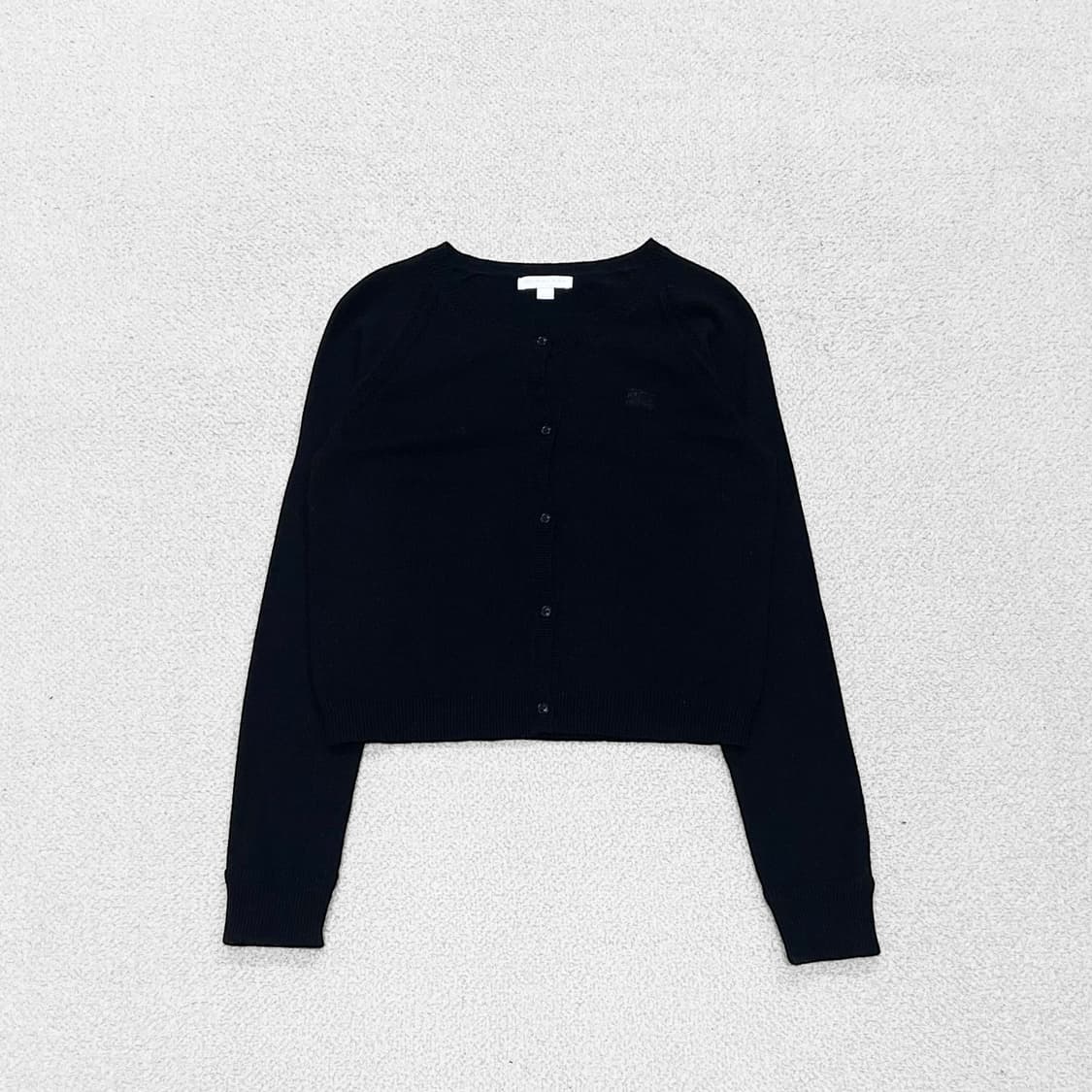 버버리 칠드런 기마 자수 로고 라운드 가디건 블랙 상품이미지2