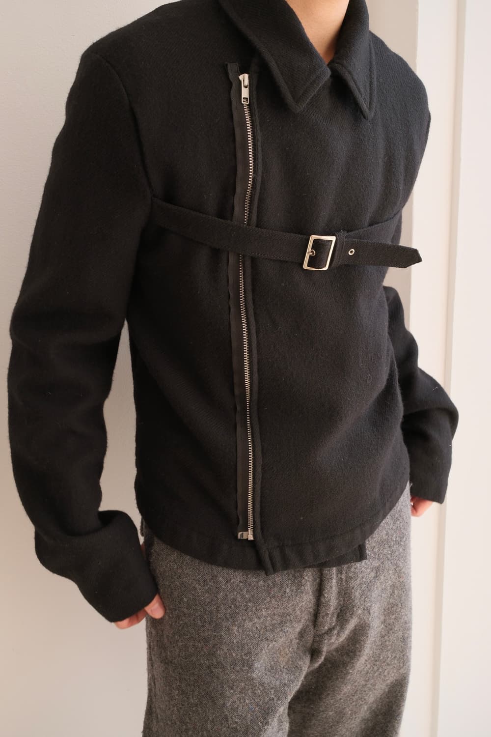 Boiled wool bondage rider jacket 상품이미지3