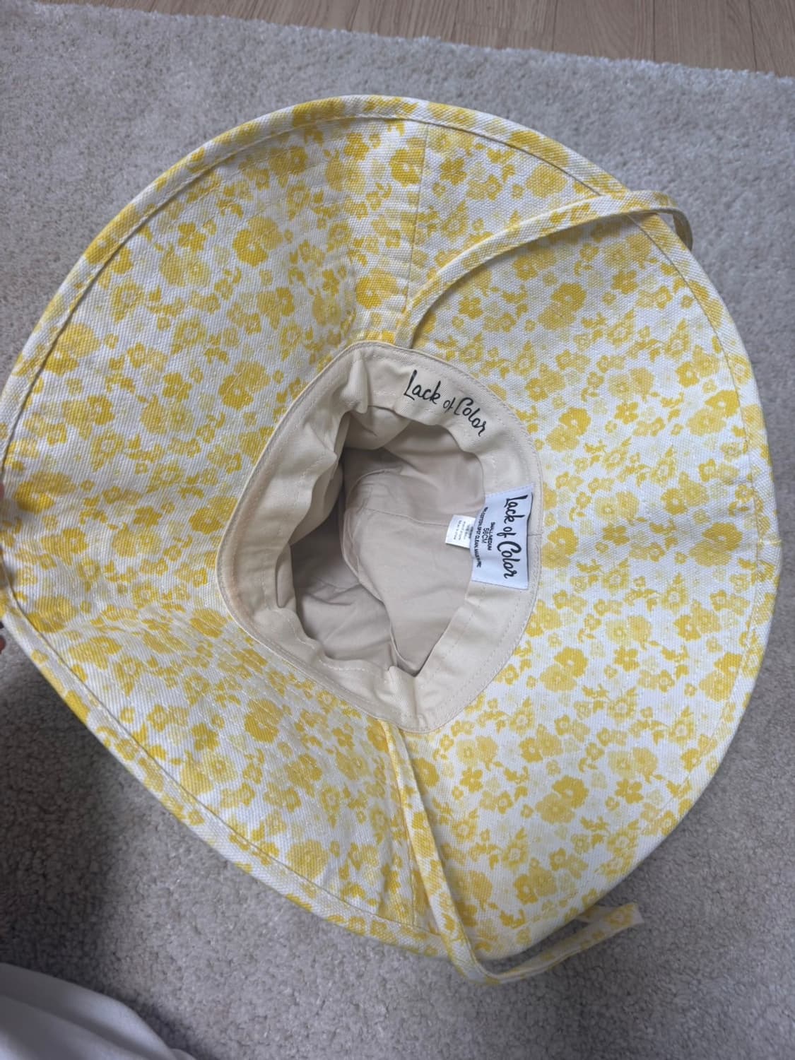 LACK OF COLOR 선샤인 블룸 버킷햇 옐로우 55cm 상품이미지5