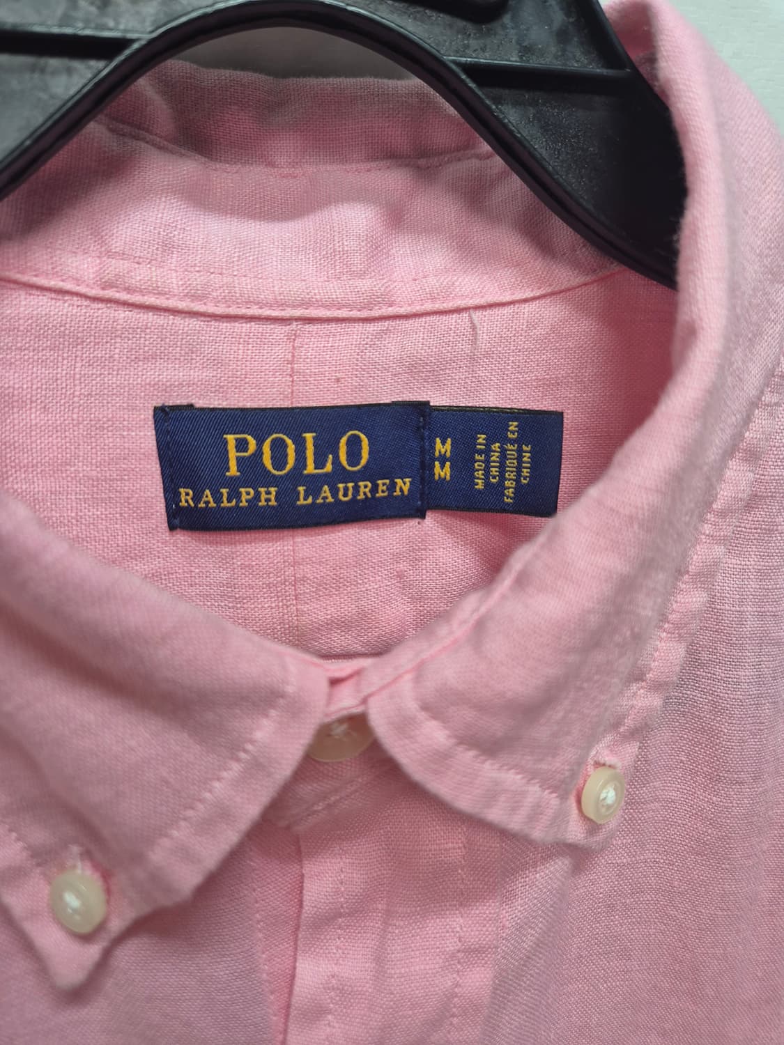 폴로 린넨 셔츠 핑크 상품이미지2