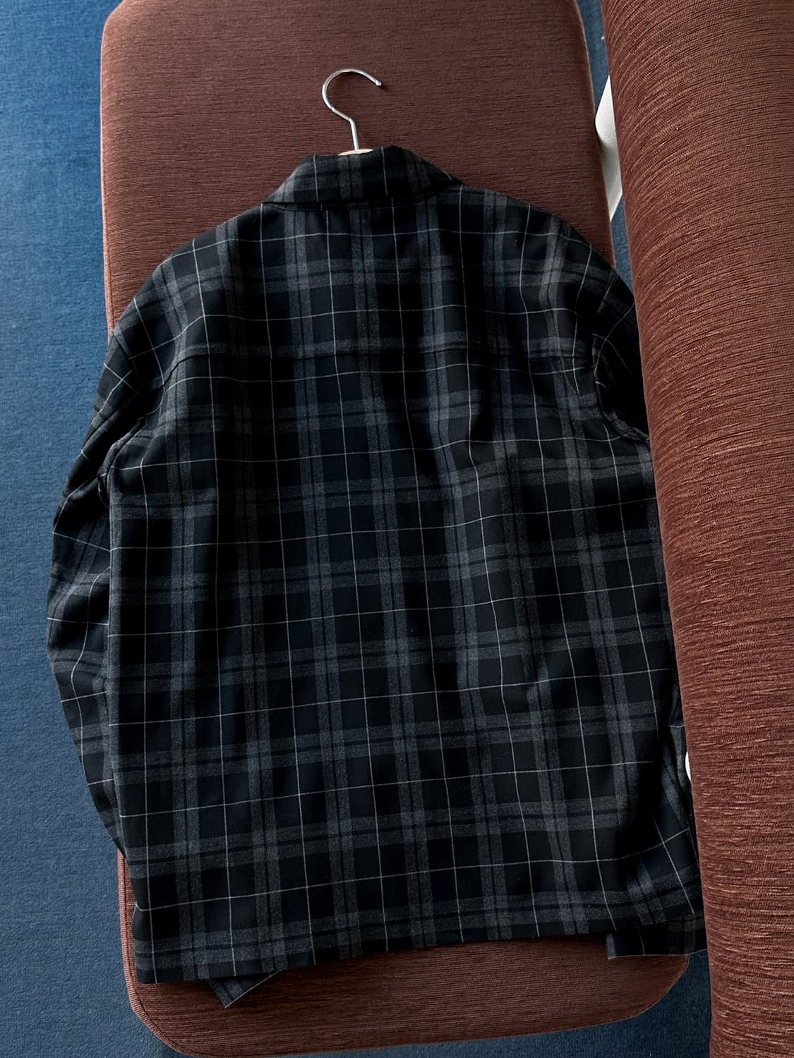 2way zip wool like design check blouson 상품이미지3