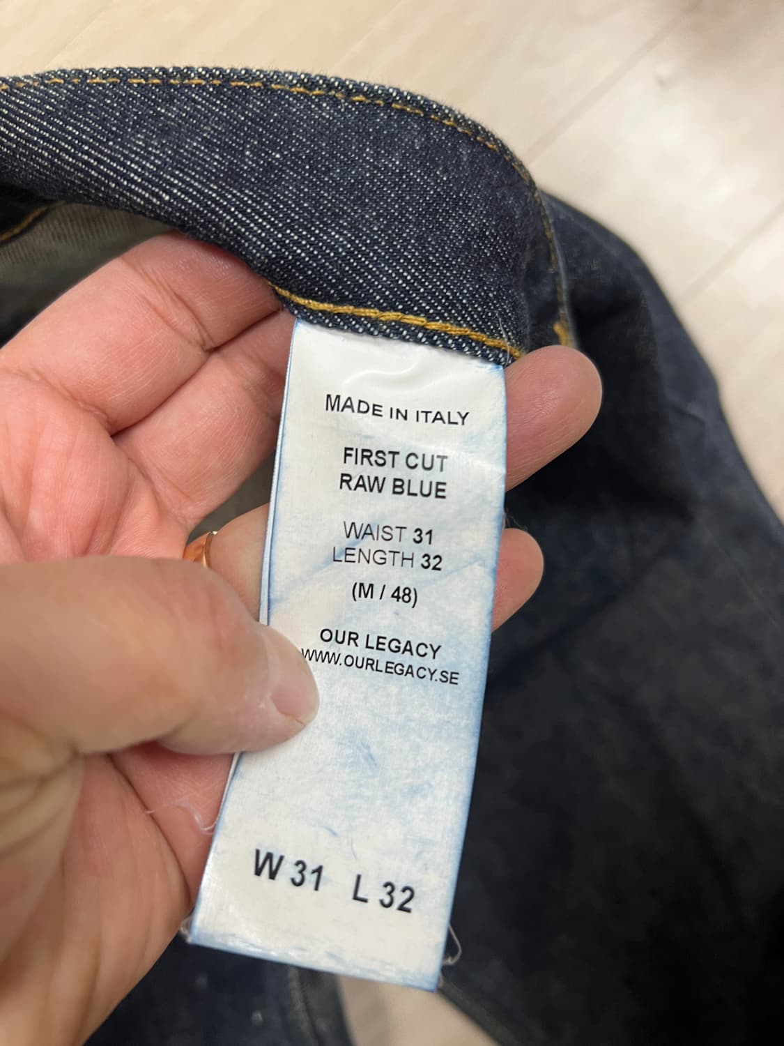 아워레가시 데님팬츠 - 퍼스트 컷 로우 블루 (31/32) 상품이미지3