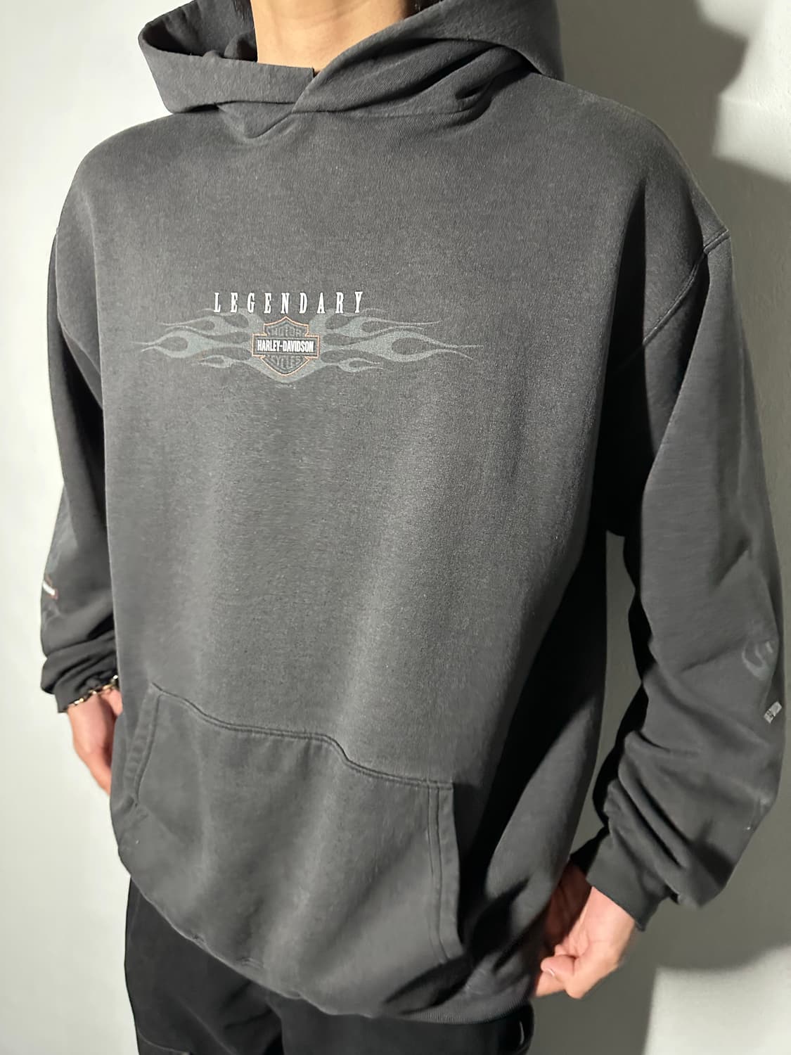 Harley-Davidson 플레임 로고 후드 (90s) 상품이미지2