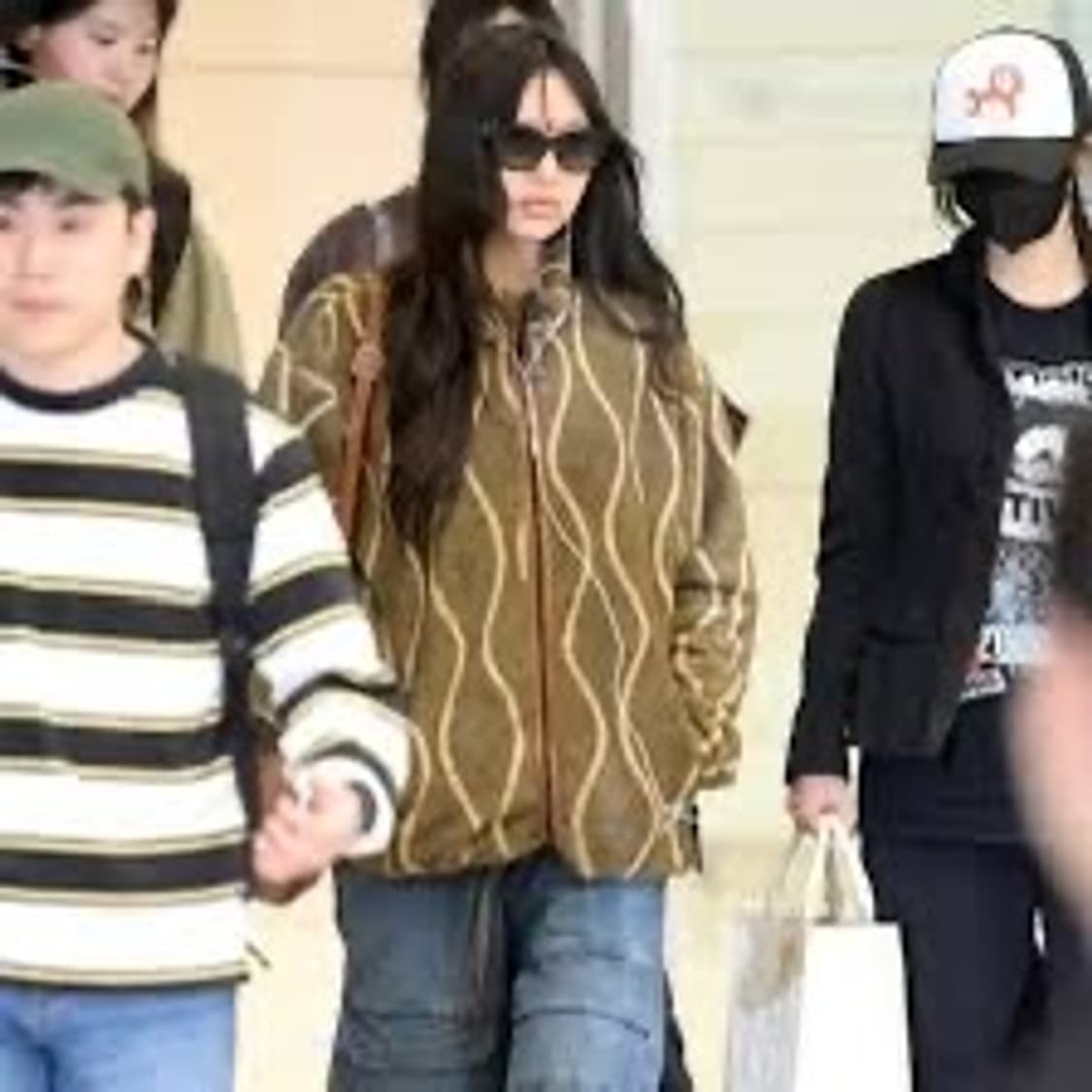 [5] 캐피탈 드렁큰 스트라이프 플리스 집 블루종 카키 후리스 상품이미지3