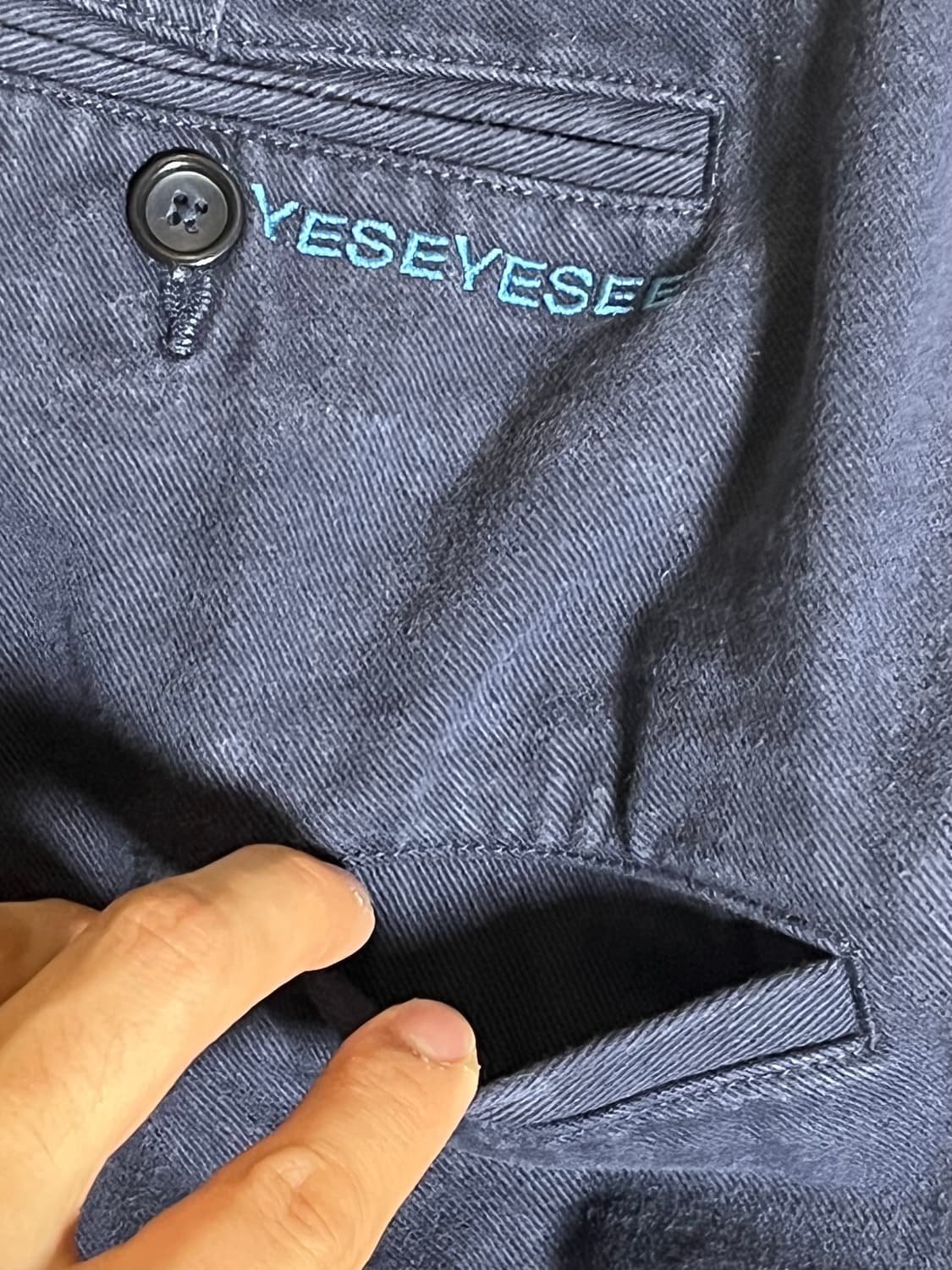 YESEYESEE 네이비 코튼팬츠 S (29) 상품이미지5