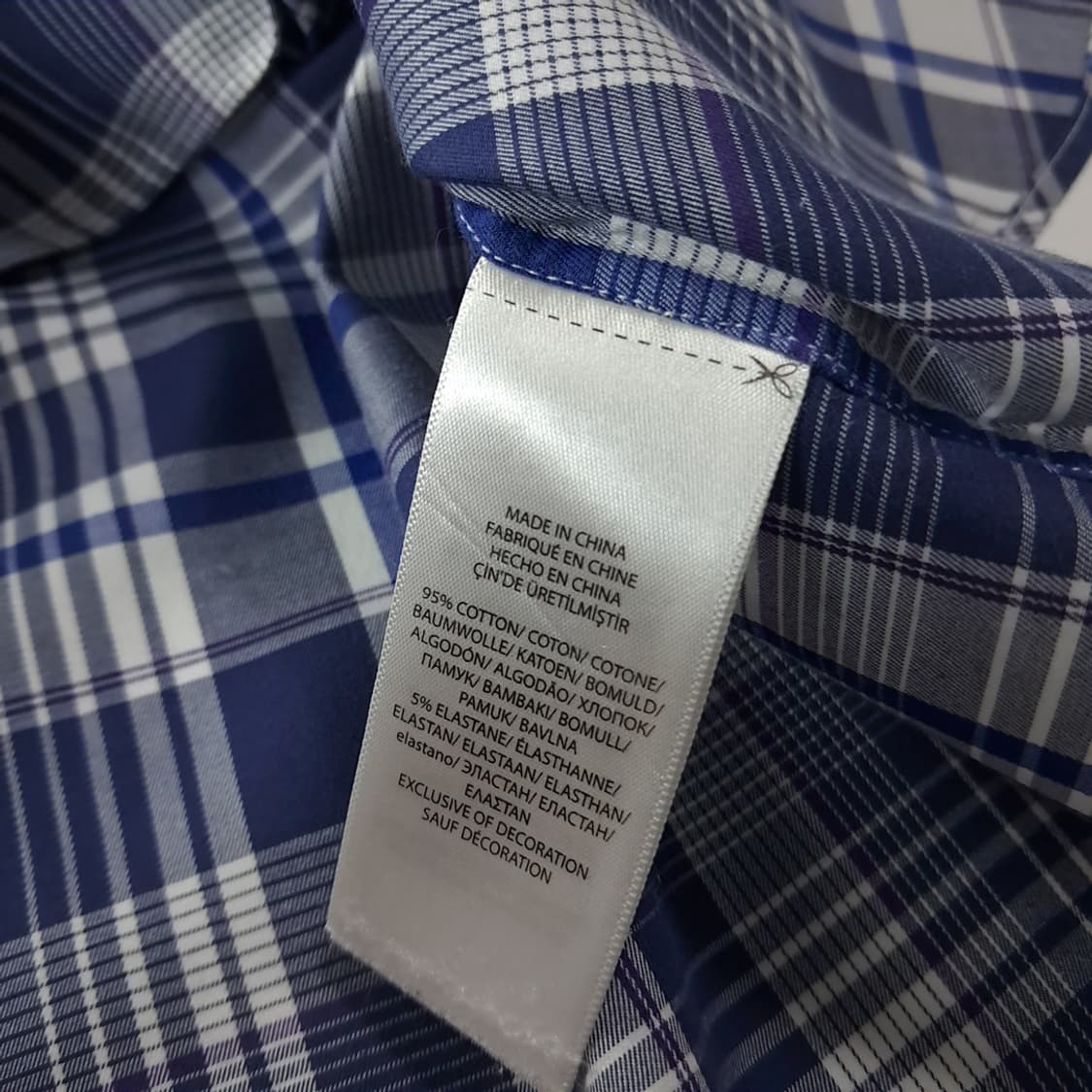 CK261 XL 폴로 퍼포먼스 타탄체크 블루 셔츠 남방 상품이미지5