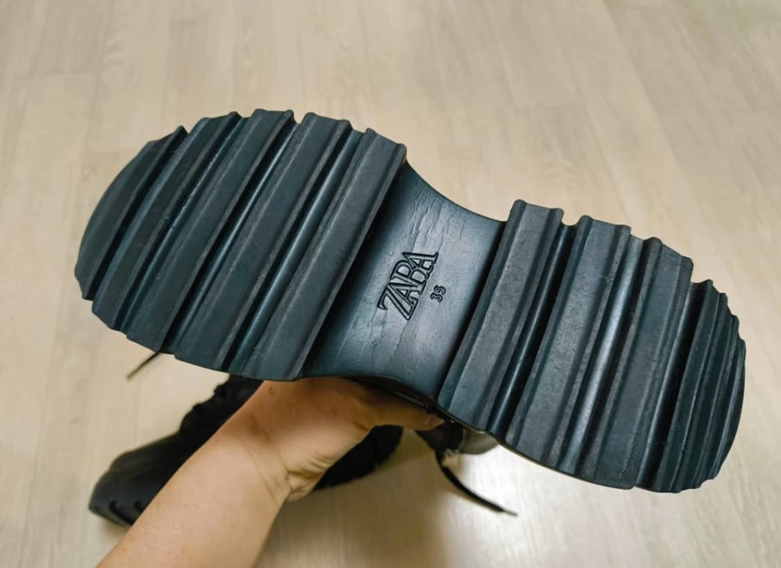 자라 로우힐 러그솔 가죽 부츠 상품이미지8