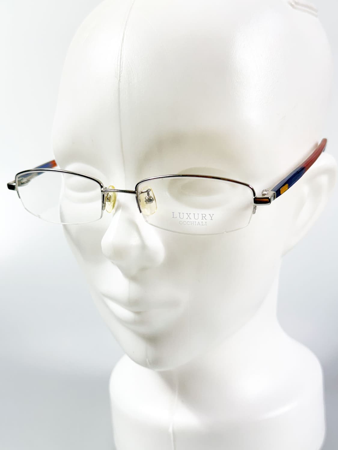 LUXURY EYEWEAR 실버 반무테 스퀘어 메탈 빈티지 안경 상품이미지8