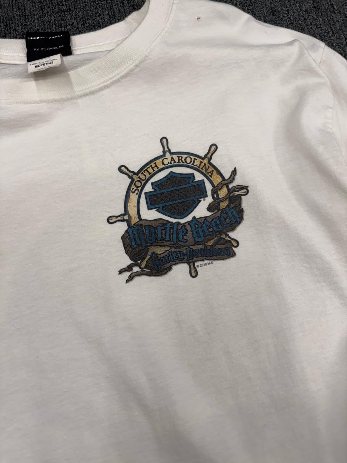 할리데이비슨 빈티지 스컬프린팅 롱슬리브 상품이미지2