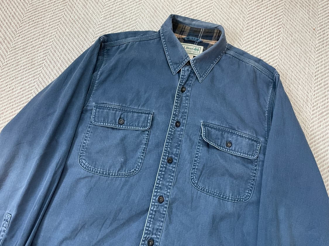 엘엘빈 페이딩 체크 라이닝 워크 데님 셔츠 자켓 J03570 상품이미지3