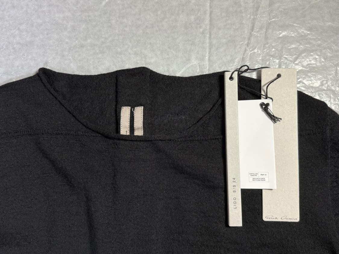 [XL] 릭오웬스 24SS LIDO 라운드넥 스웨터 블랙 상품이미지7