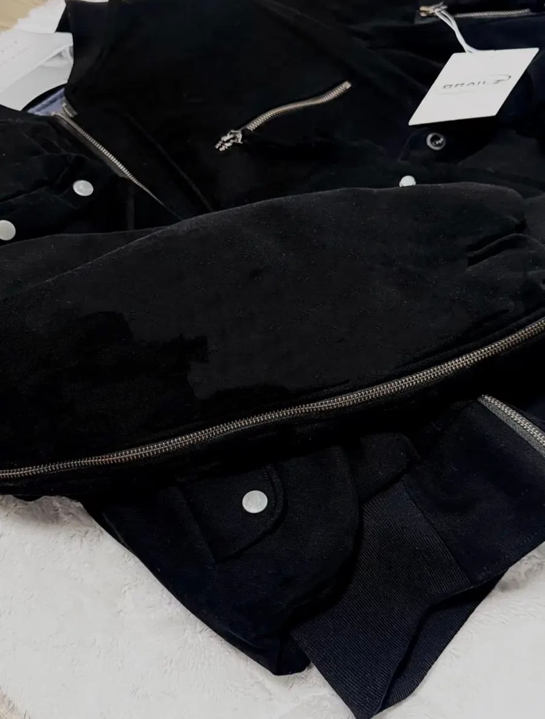 그레일즈 멀티 지퍼 봄버 자켓 셋업 블랙 상품이미지2