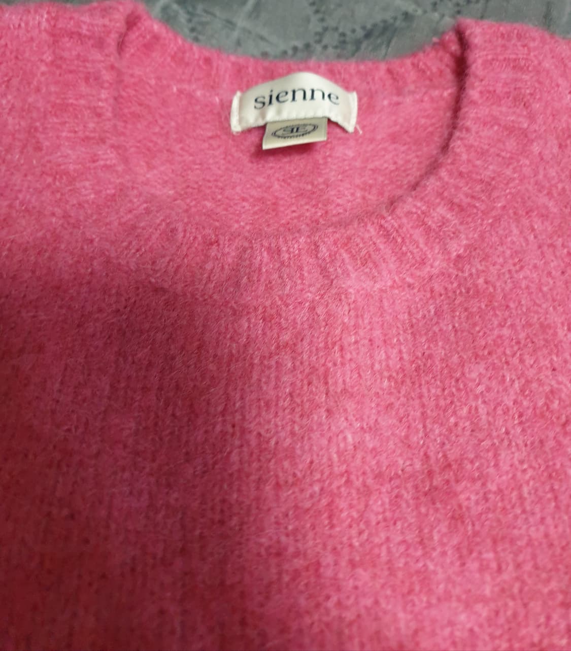 시엔느 알파카 울 니트 스웨터 핑크 (S) 상품이미지4