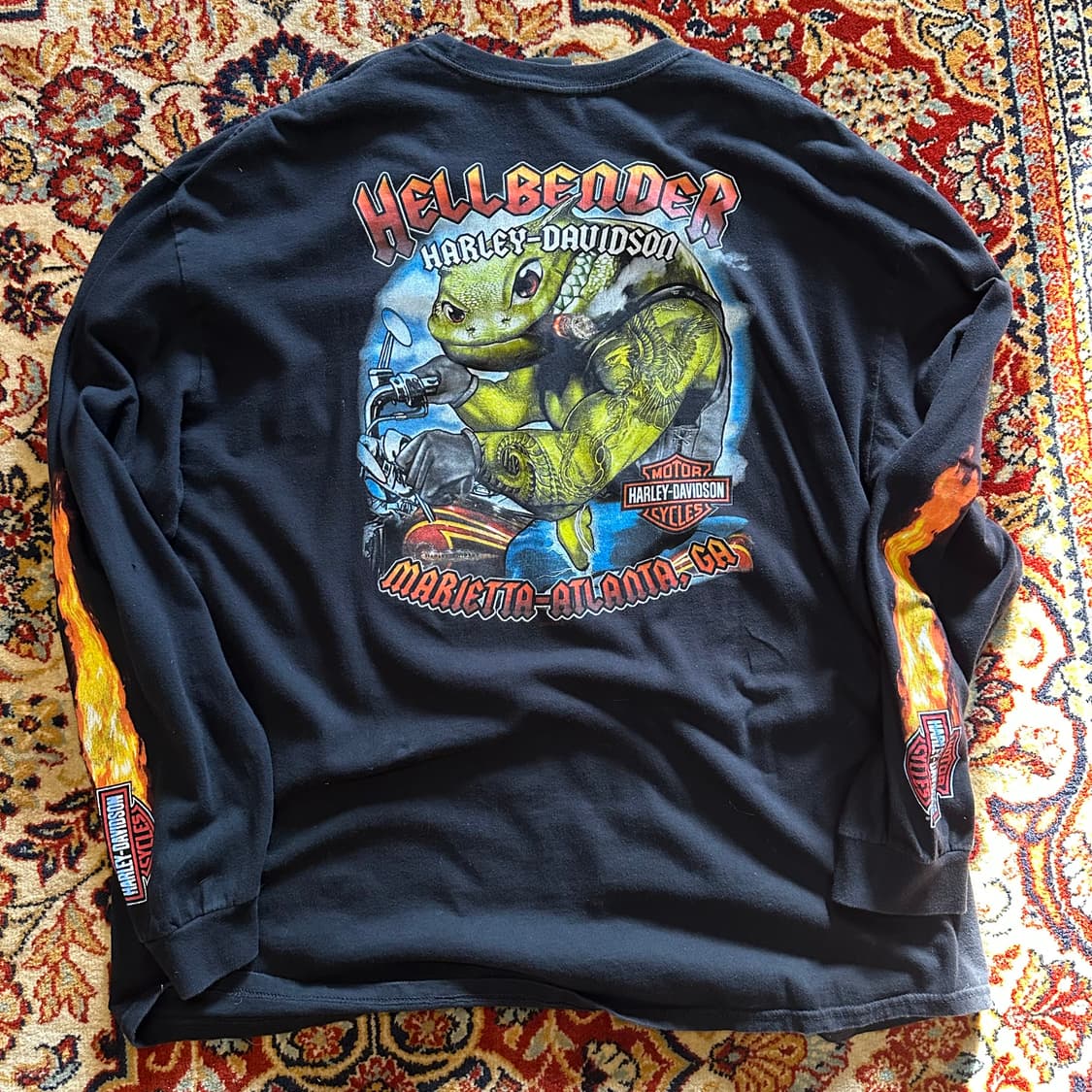 '헬벤더 & 파이어 슬리브' 포켓 롱슬리브 - 3XL 상품이미지6