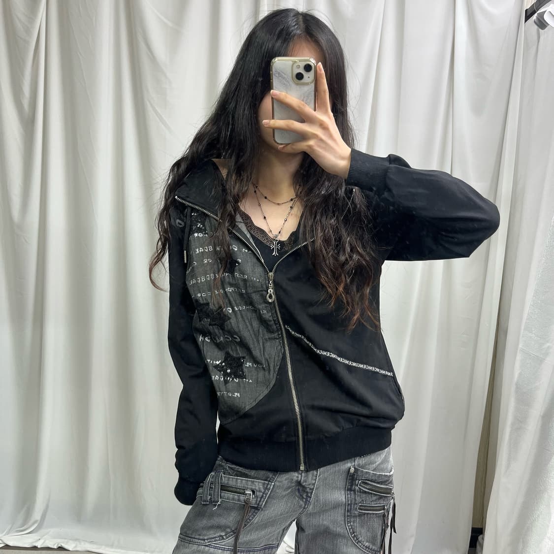 Japanese vintage star point hood zip-up 상품이미지1