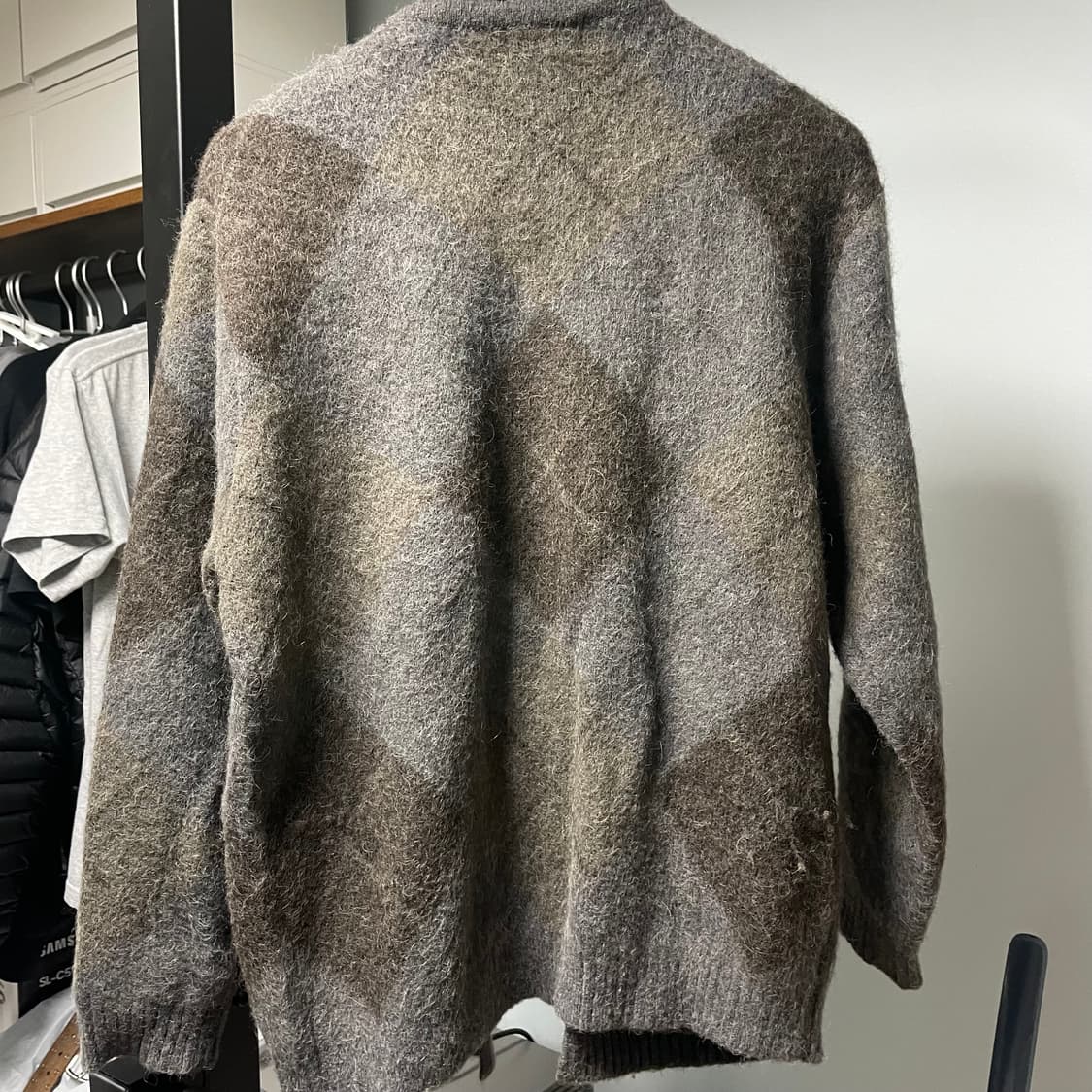 와일드브릭스 아가일 니트 가디건 상품이미지4