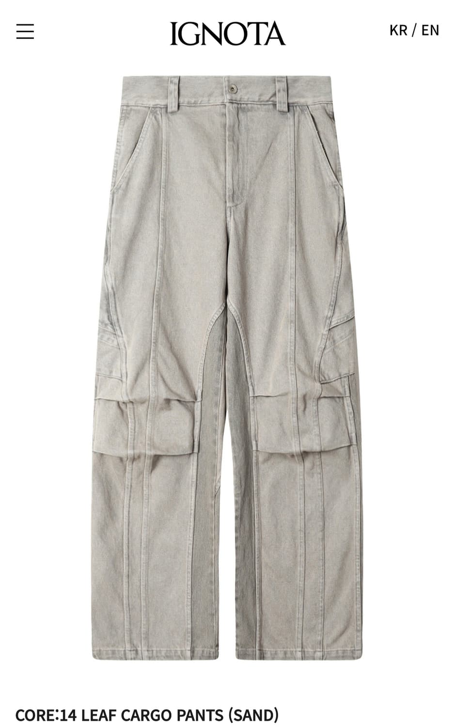 [L]이그노타 코어 14 리프 카고 팬츠 상품이미지1