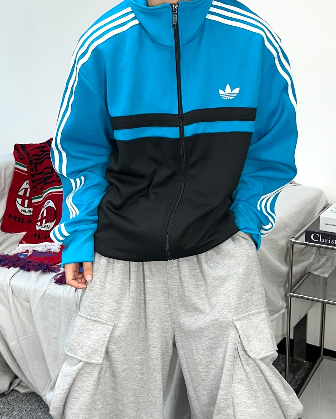아디다스 스카이블루 파이어버드 트랙탑 져지 XL 상품이미지2