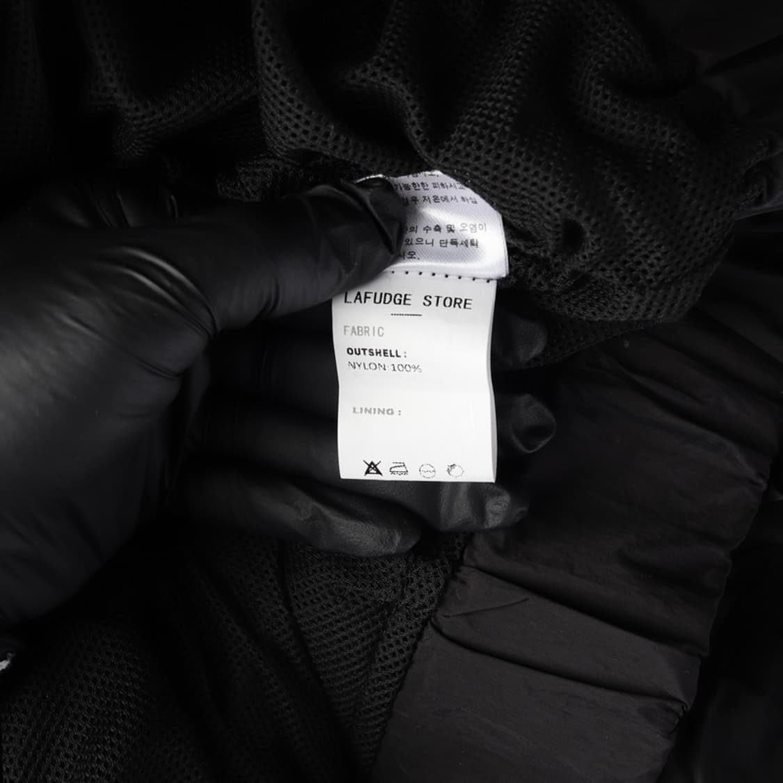 라퍼지스토어 크롭 나일론 집업 자켓 블랙 L 상품이미지6