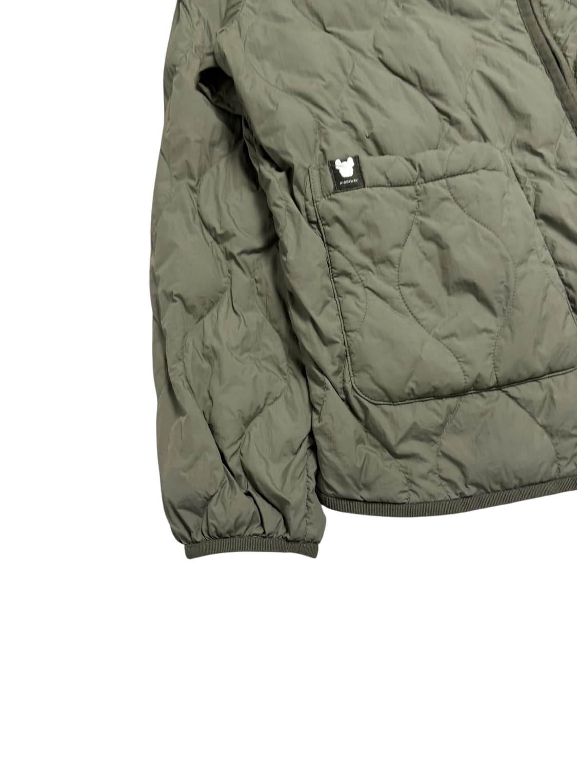 라이프워크 웨이브 퀼팅 라이트 다운 점퍼 카키 상품이미지3