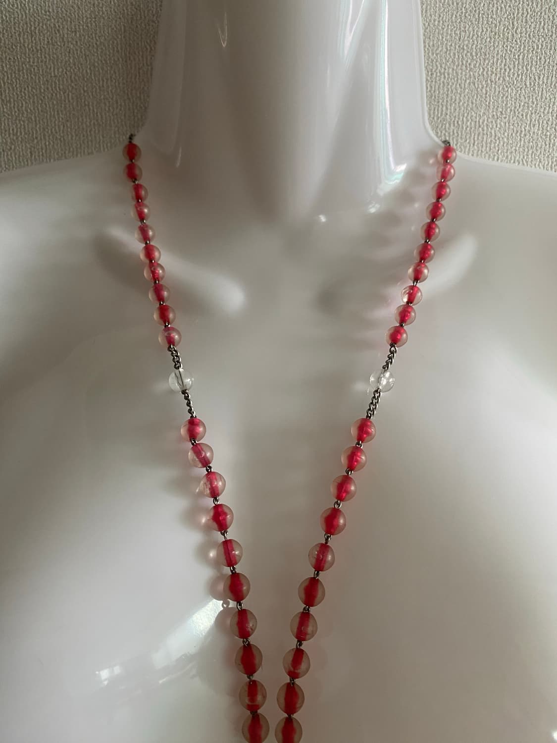 이태리 inri 빈티지 묵주 목걸이 엔젤룩 로사리오 핑크 상품이미지5