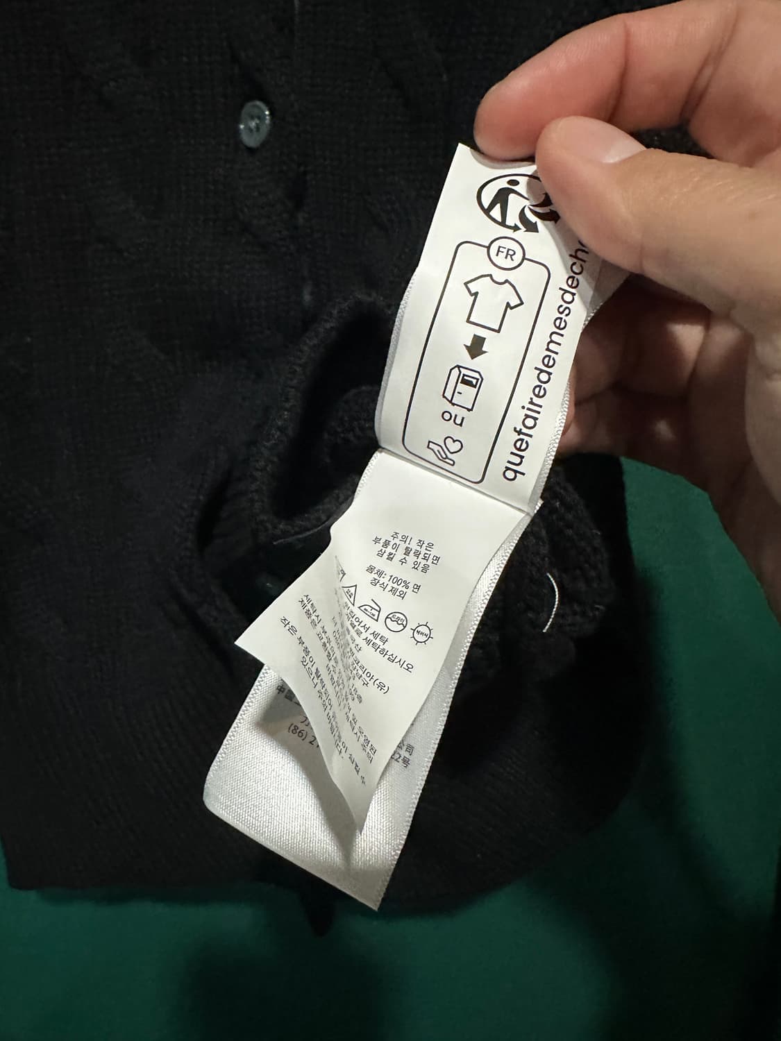 폴로 꽈베기가디건 블랙S 상품이미지3