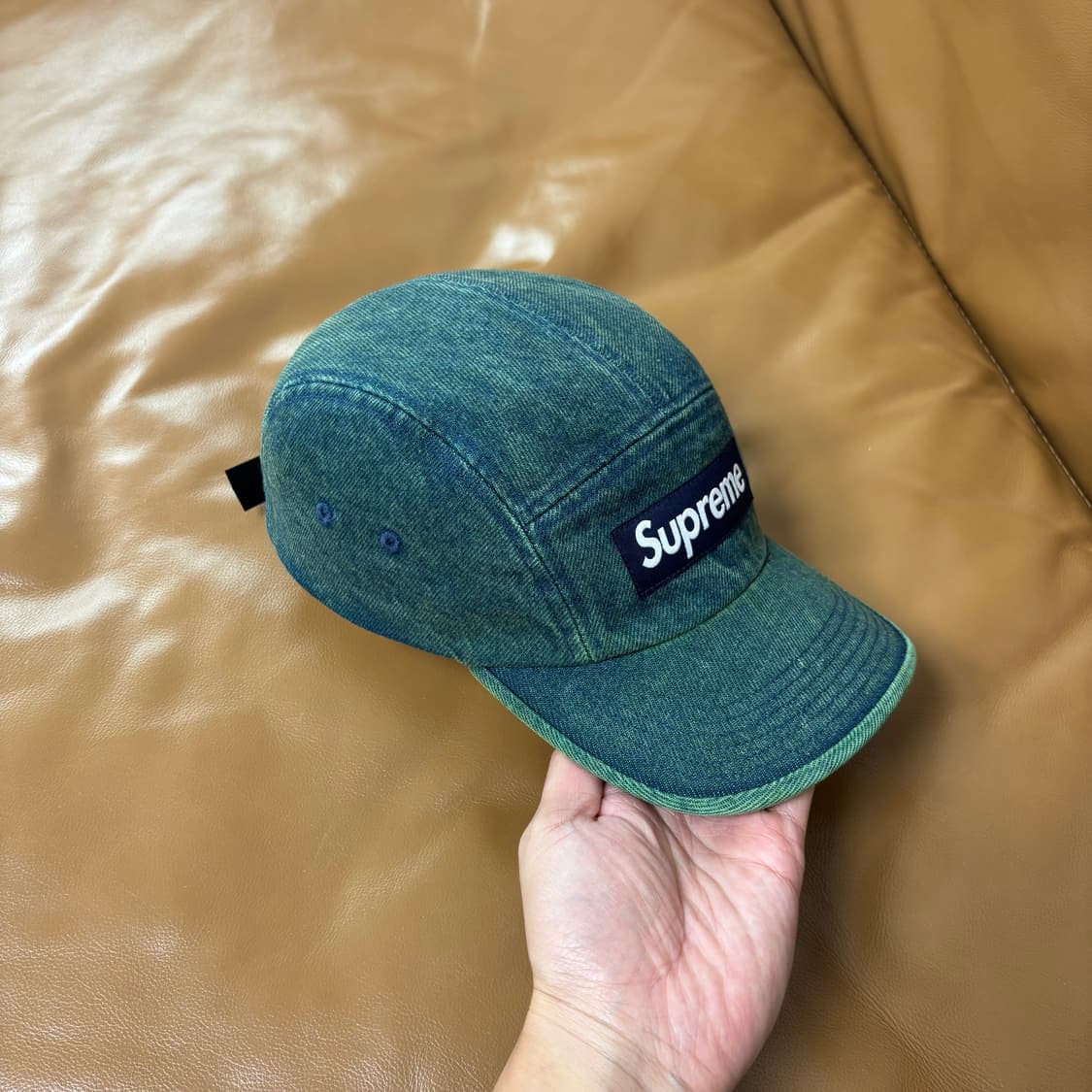 Supreme 슈프림 23ss 오버다이드 데님 그린 캠프캡 모자 상품이미지3