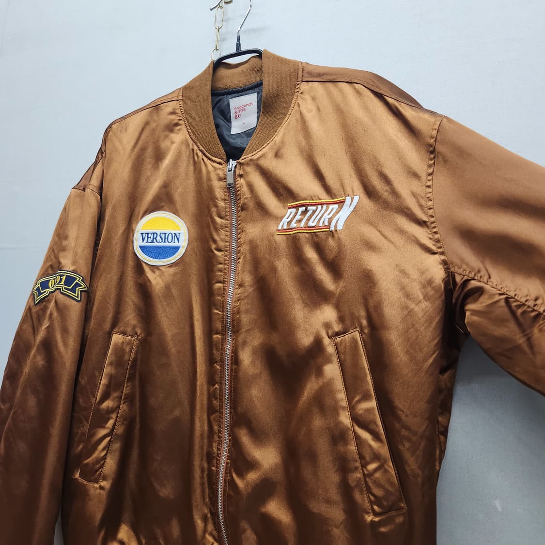 에잇세컨즈 패치 빈티지 봄버 자켓 2XL 상품이미지2