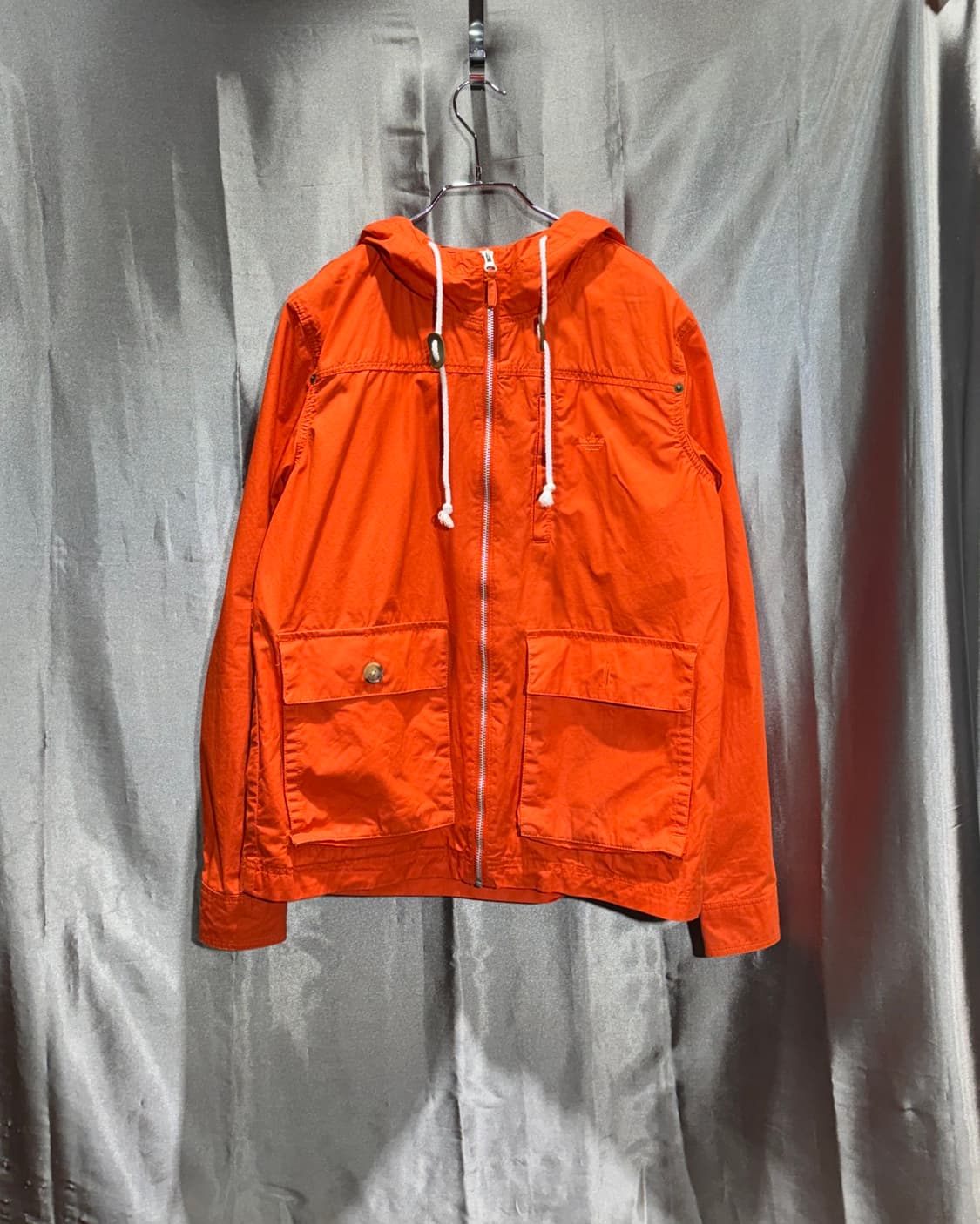 M 아디다스 파이어버드 오렌지 코튼 야상 후드집업  상품이미지2