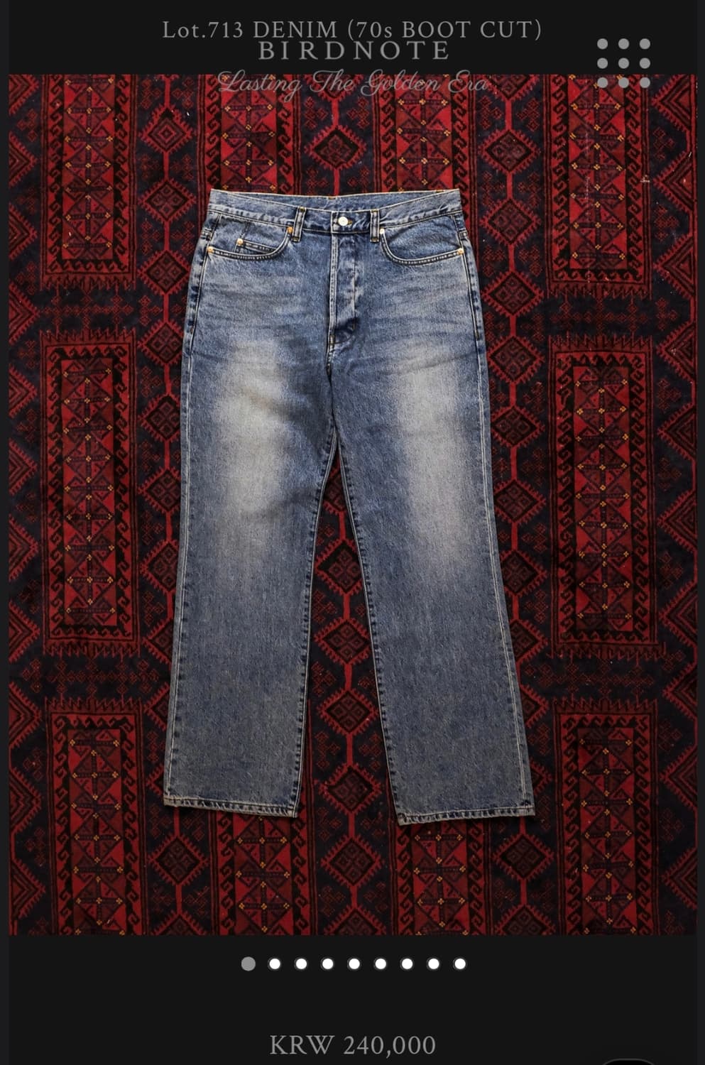 버드노트 713 부츠컷 데님 32사이즈 상품이미지1