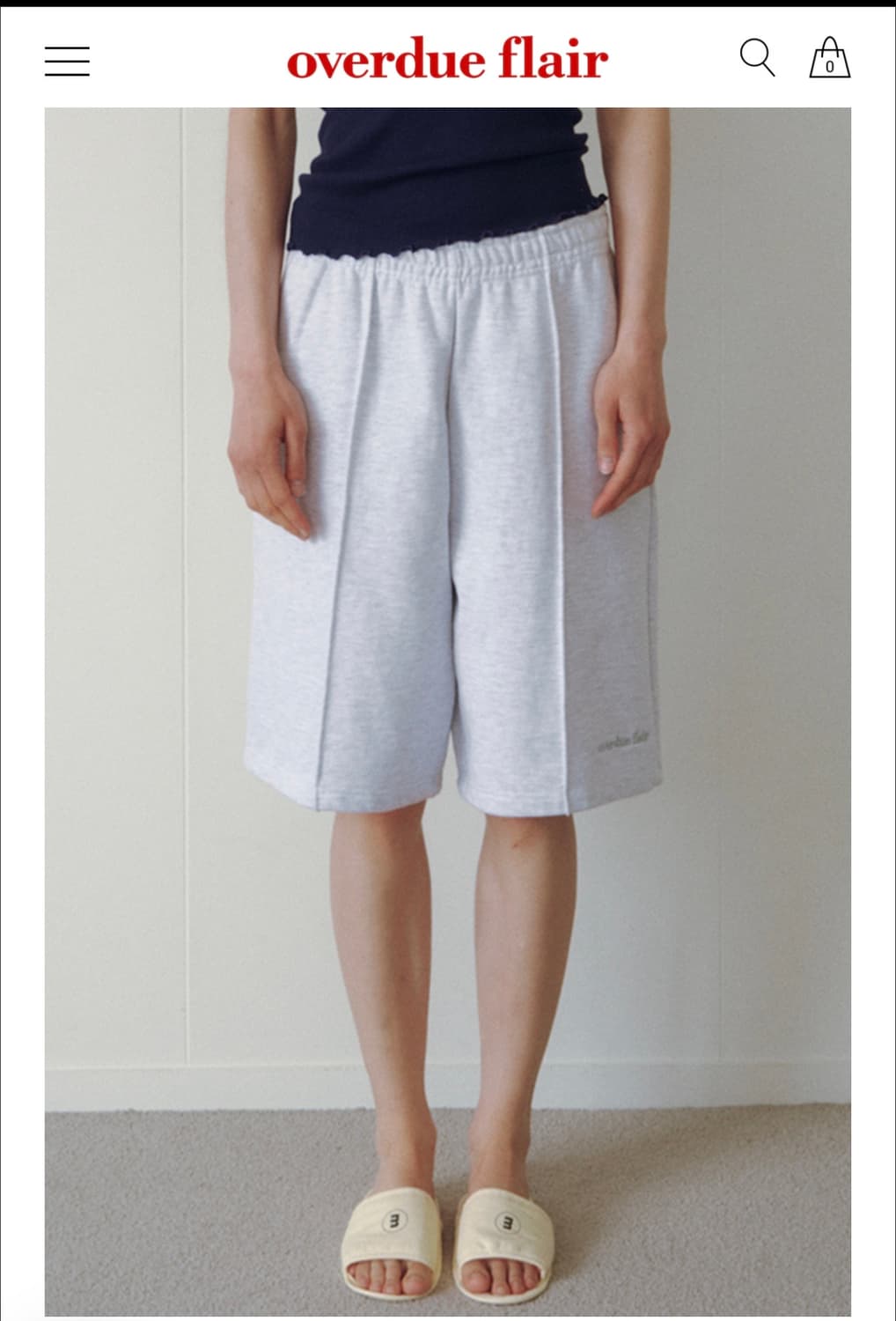 Overdue Flair 회색 트레이닝 반바지 상품이미지3