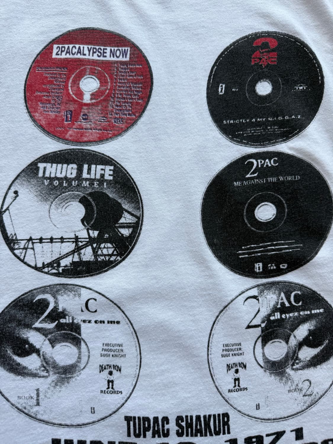 투팍 2Pac 1996s 빈티지 티셔츠 상품이미지4