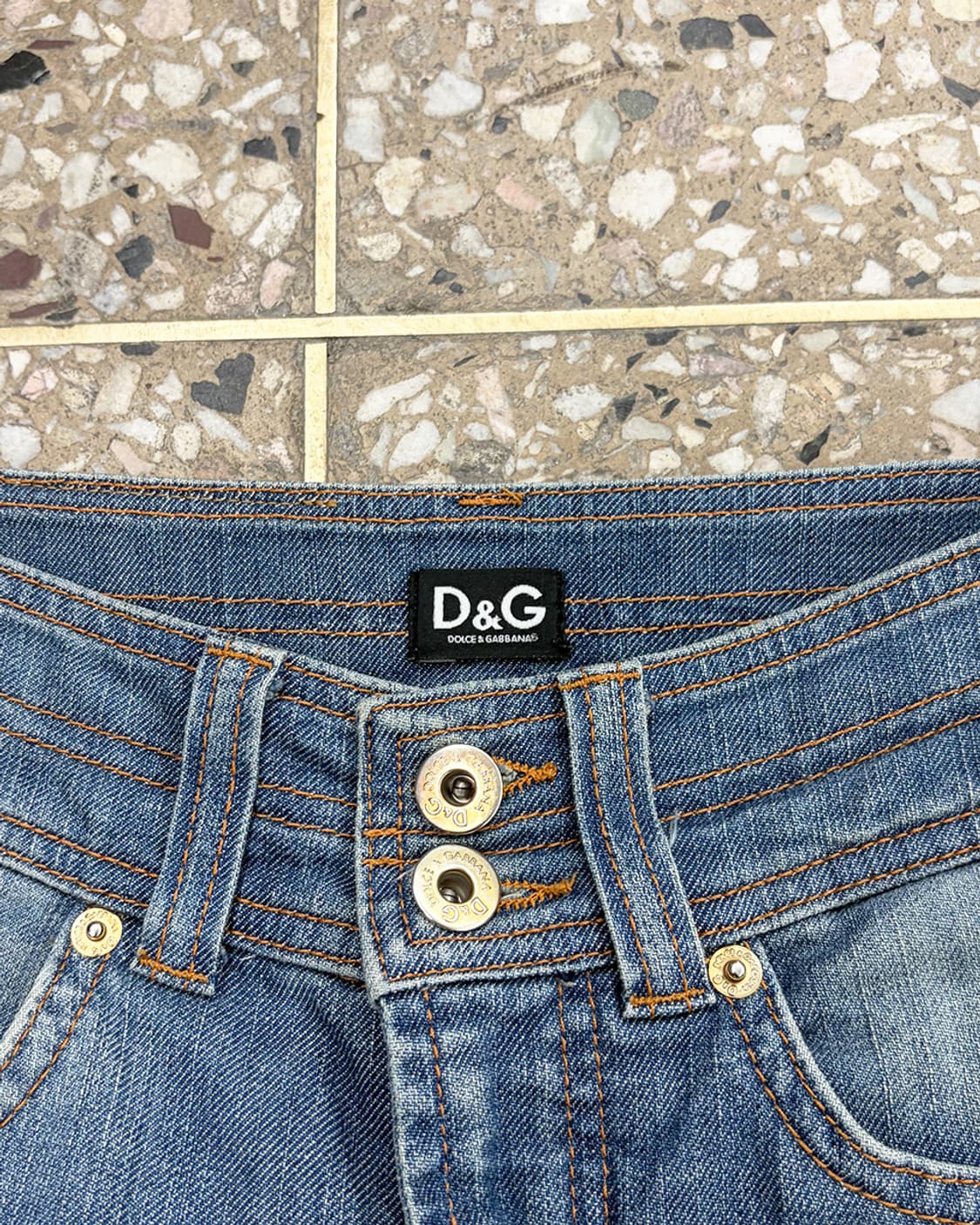 돌체앤가바나 데님 미디 스커트 상품이미지5