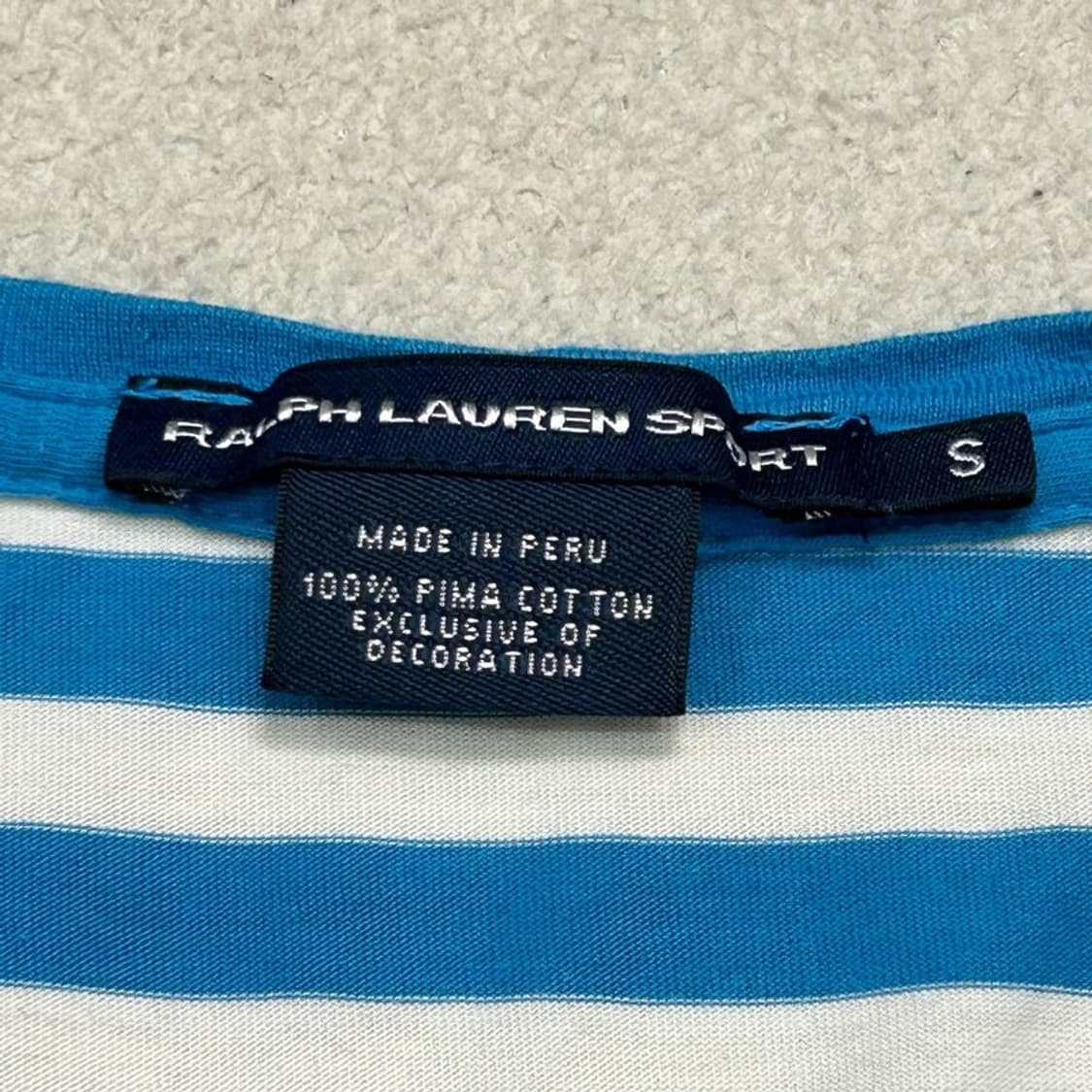 RALPH LAUREN 스포츠 우먼스 스트라이프 V넥 티셔츠 S 상품이미지5