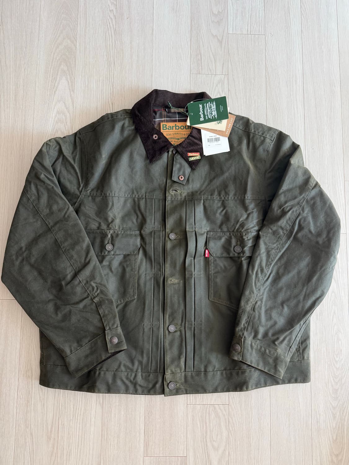 새상품) barbour x levis type2  XL 상품이미지1
