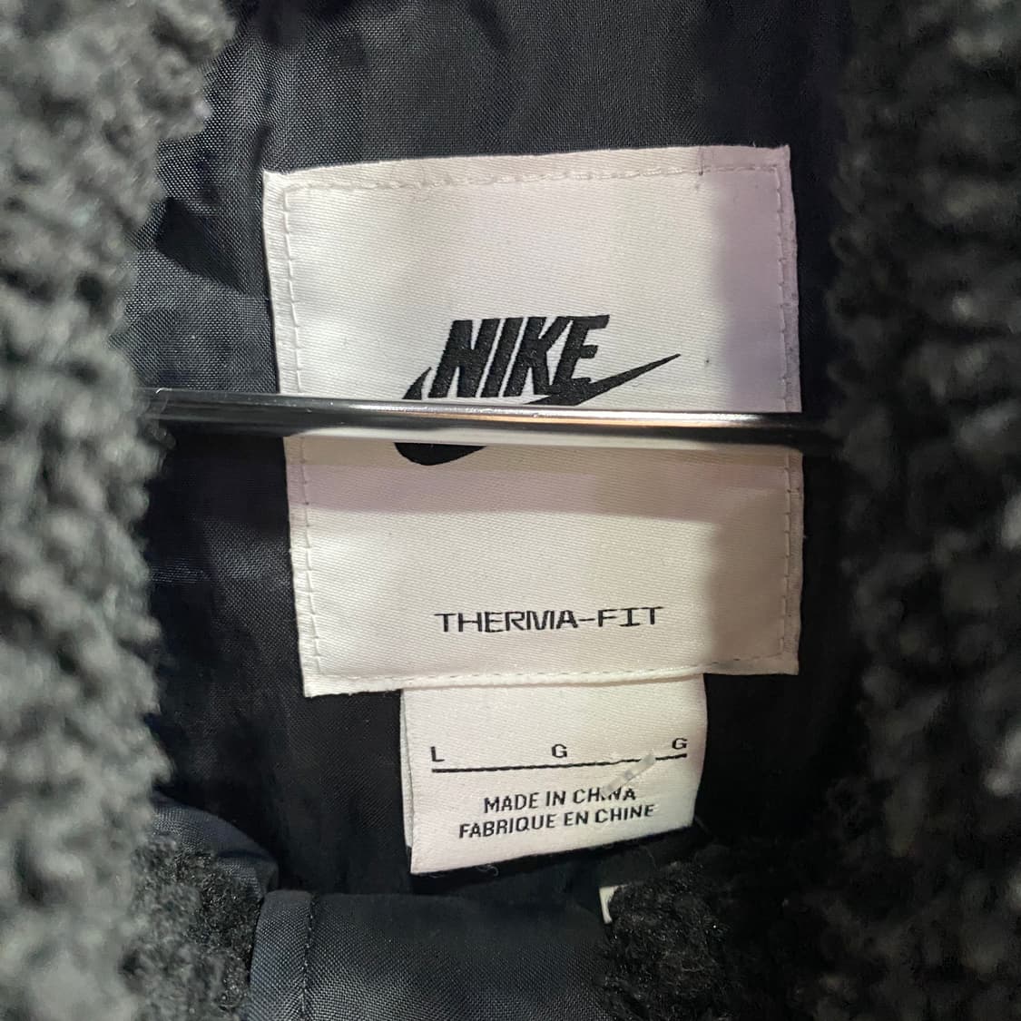 나이키 우먼스 쉐르파 뽀글이 블랙 패딩 자켓 B3605  상품이미지4