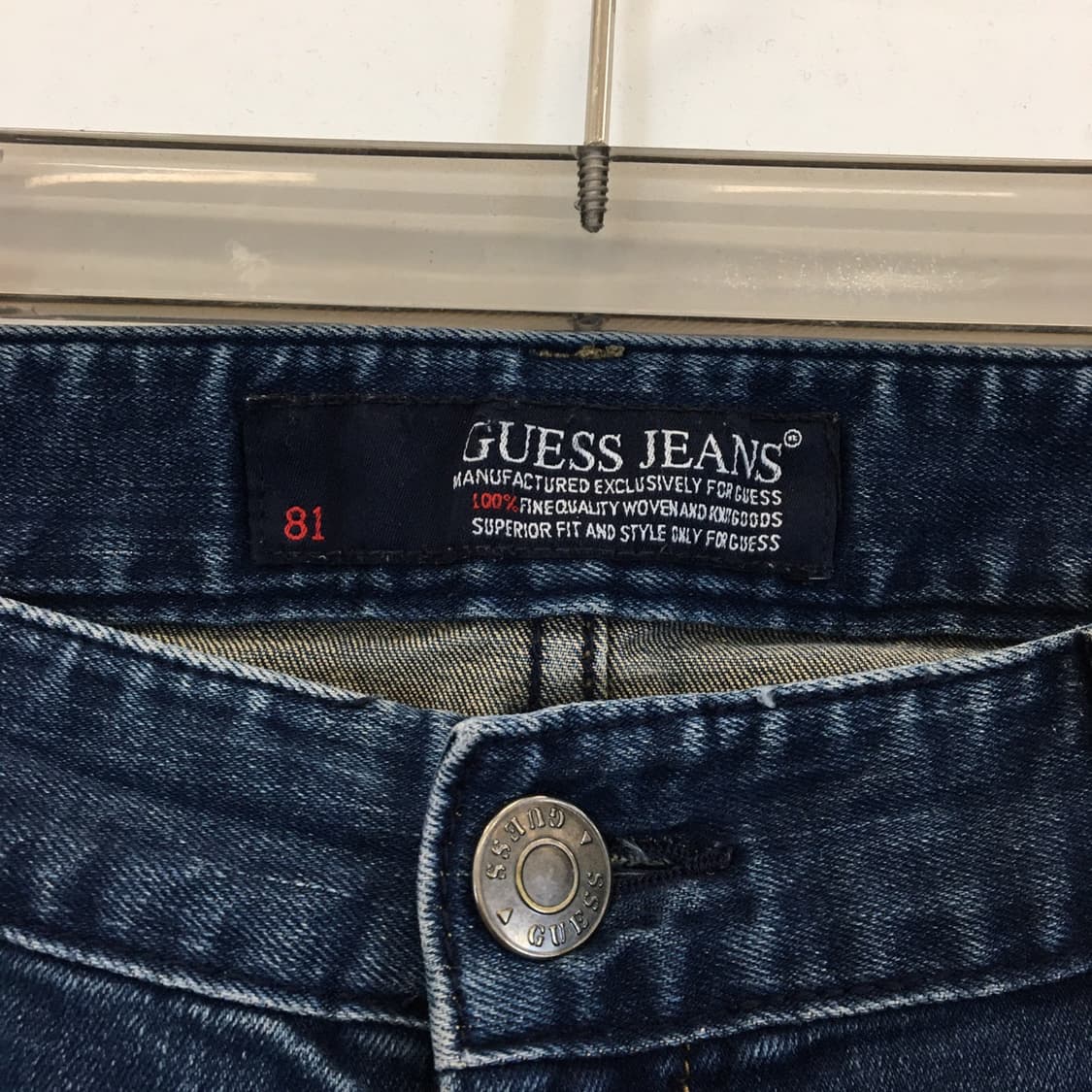 게스 화이트 패치로고 레귤러 데님진 34 인치  상품이미지2