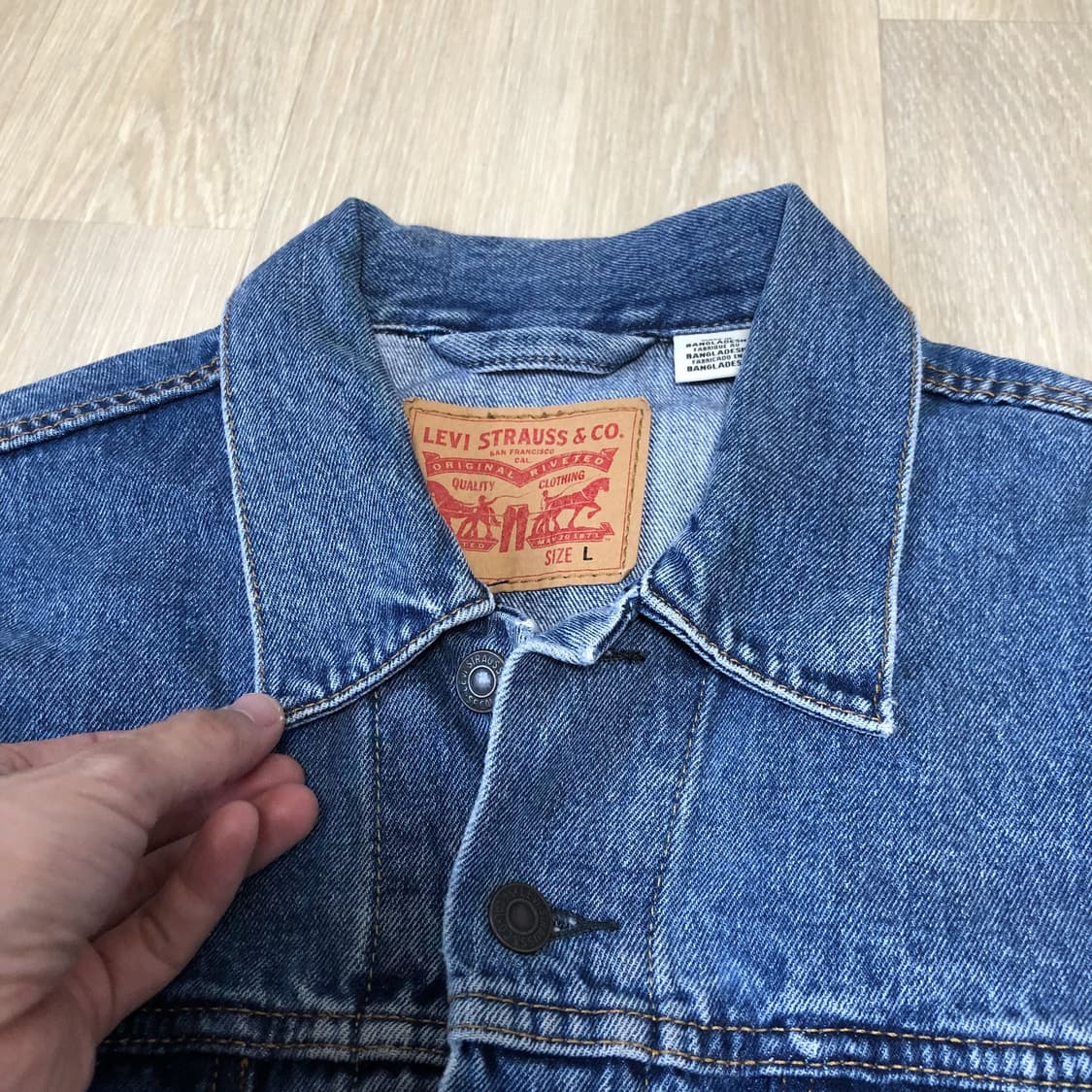 (L) 리바이스 Levi's 72334 연청 데님 자켓 상품이미지4