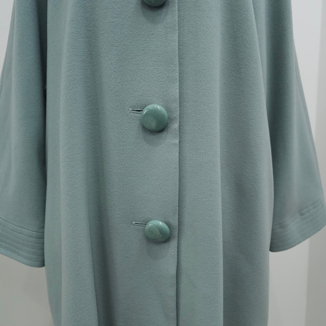 울100% 민트그레이 하이넥 코트 상품이미지5