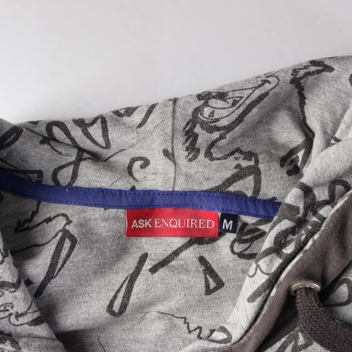 ASK ENQUIRED 유니크 패턴 후드 집업 M 상품이미지5